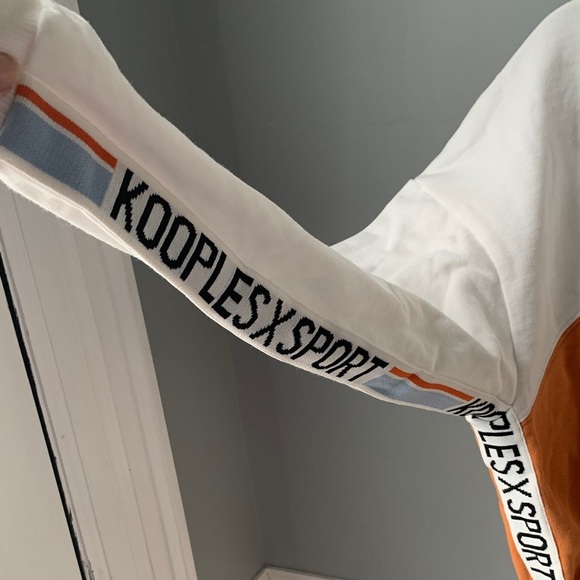 Kooples X Sport Orange and White Hoodie - Picture 5 of 12